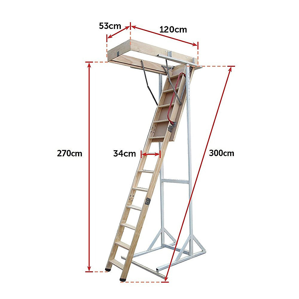 Attic Loft Ladder - 2200mm to 2700mm V63-719995