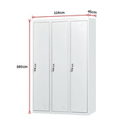 Three-Door Side by Side Office Gym Shed Storage Locker V63-759865