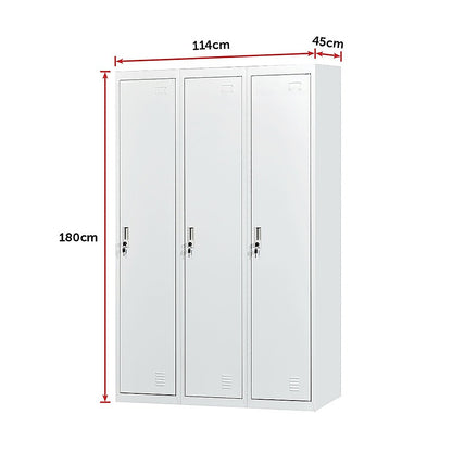 Three-Door Side by Side Office Gym Shed Storage Locker V63-759865