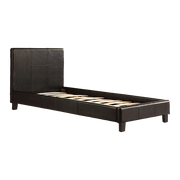 Single PU Leather Bed Frame Black V63-761175