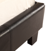 Single PU Leather Bed Frame Black V63-761175