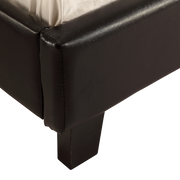 Single PU Leather Bed Frame Black V63-761175