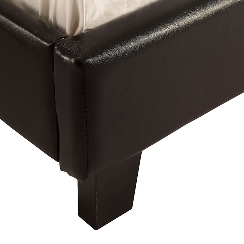 Single PU Leather Bed Frame Black V63-761175