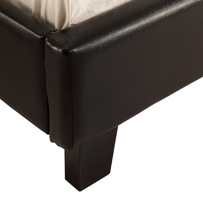 Single PU Leather Bed Frame Black V63-761175