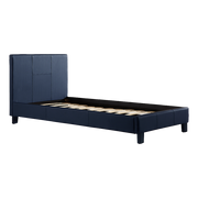 Single PU Leather Bed Frame Blue V63-761185