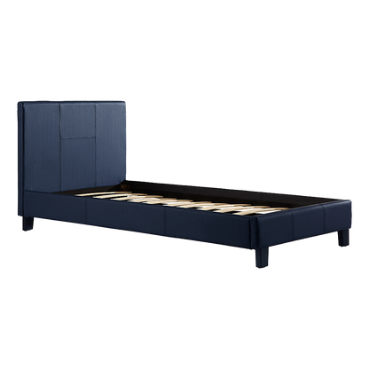 Single PU Leather Bed Frame Blue V63-761185