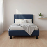 Single PU Leather Bed Frame Blue V63-761185