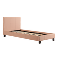Single PU Leather Bed Frame Pink V63-761195