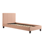 Single PU Leather Bed Frame Pink V63-761195