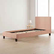 Single PU Leather Bed Frame Pink V63-761195