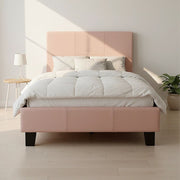Single PU Leather Bed Frame Pink V63-761195