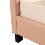 Single PU Leather Bed Frame Pink V63-761195