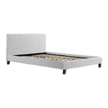 Double PU Leather Bed Frame White