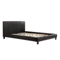 Double PU Leather Bed Frame Black
