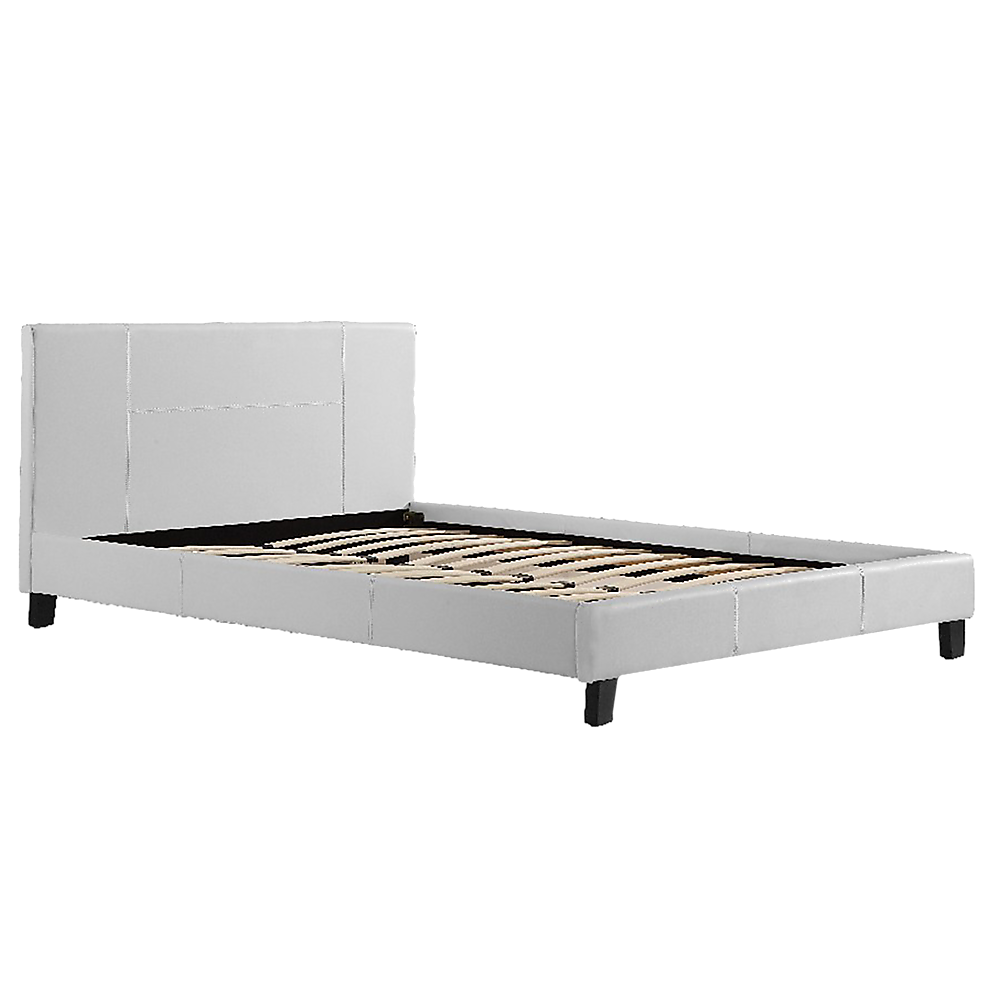 Queen PU Leather Bed Frame White V63-761235