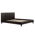 Queen PU Leather Bed Frame Brown V63-761245