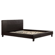 Queen PU Leather Bed Frame Brown V63-761245