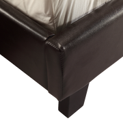 Queen PU Leather Bed Frame Brown V63-761245