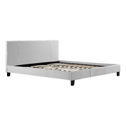 King PU Leather Bed Frame White V63-761255