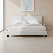 King PU Leather Bed Frame White V63-761255