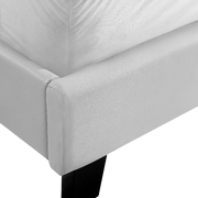King PU Leather Bed Frame White V63-761255