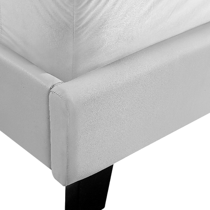 King PU Leather Bed Frame White V63-761255
