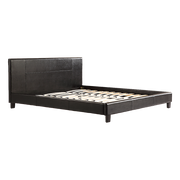 King PU Leather Bed Frame Brown V63-761265