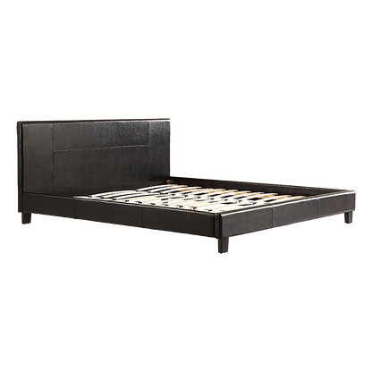 King PU Leather Bed Frame Brown V63-761265
