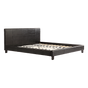 King PU Leather Bed Frame Brown V63-761265