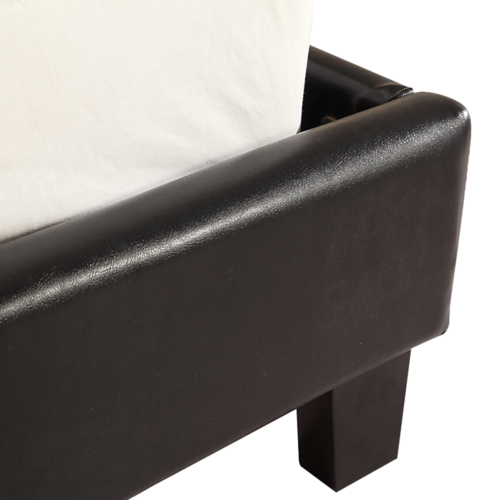 King PU Leather Bed Frame Brown V63-761265