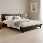King PU Leather Bed Frame Brown V63-761265