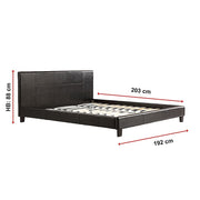 King PU Leather Bed Frame Brown V63-761265
