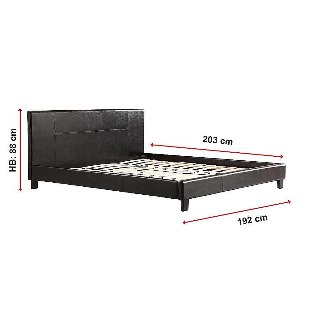 King PU Leather Bed Frame Brown V63-761265