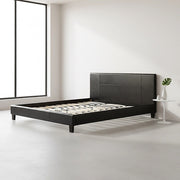 King PU Leather Bed Frame Black V63-761275