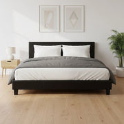 King PU Leather Bed Frame Black V63-761275