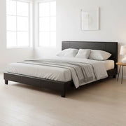 King PU Leather Bed Frame Black V63-761275