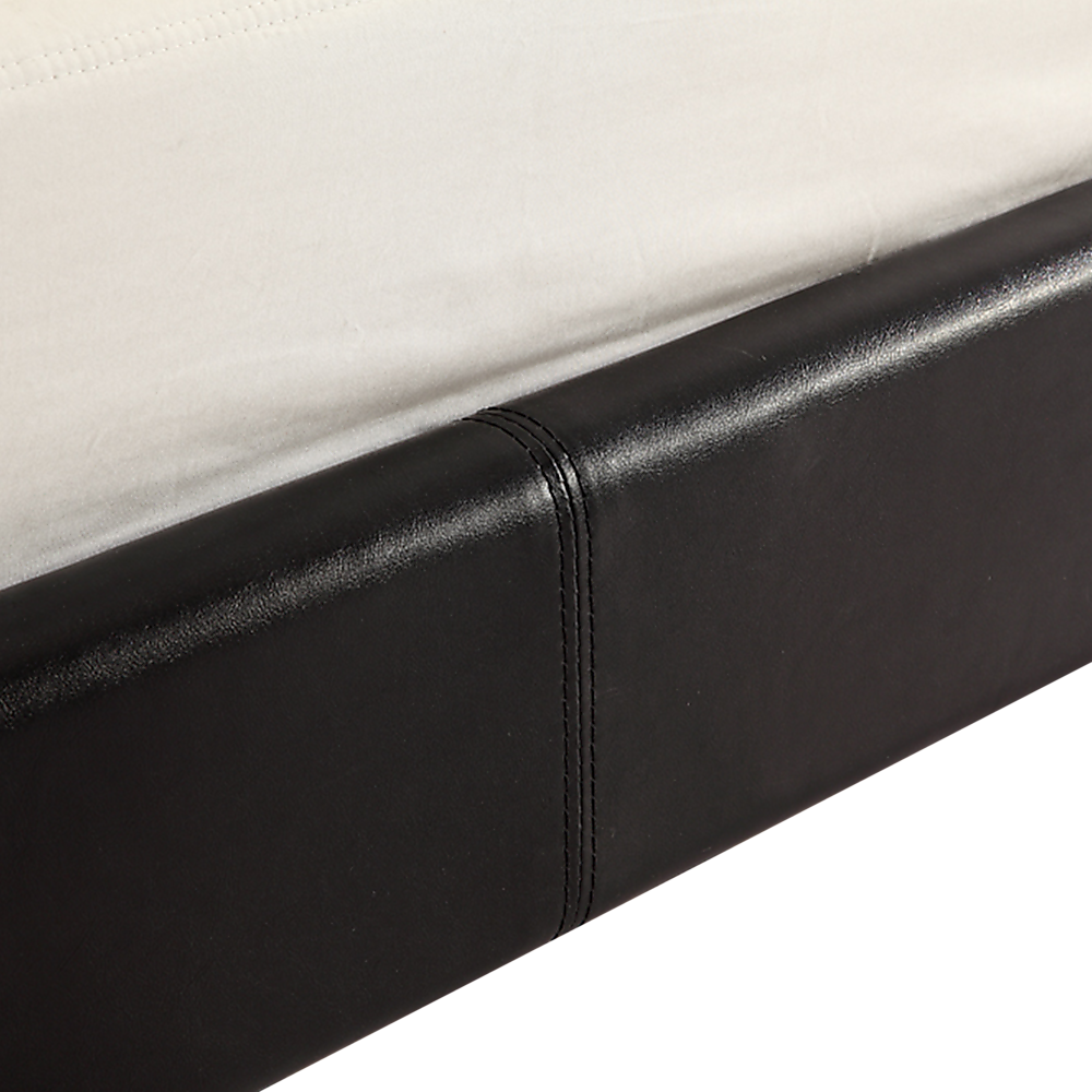 King PU Leather Bed Frame Black V63-761275