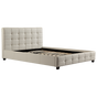 Double PU Leather Deluxe Bed Frame White