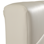 Double PU Leather Deluxe Bed Frame White