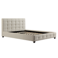 Queen PU Leather Deluxe Bed Frame White V63-761315