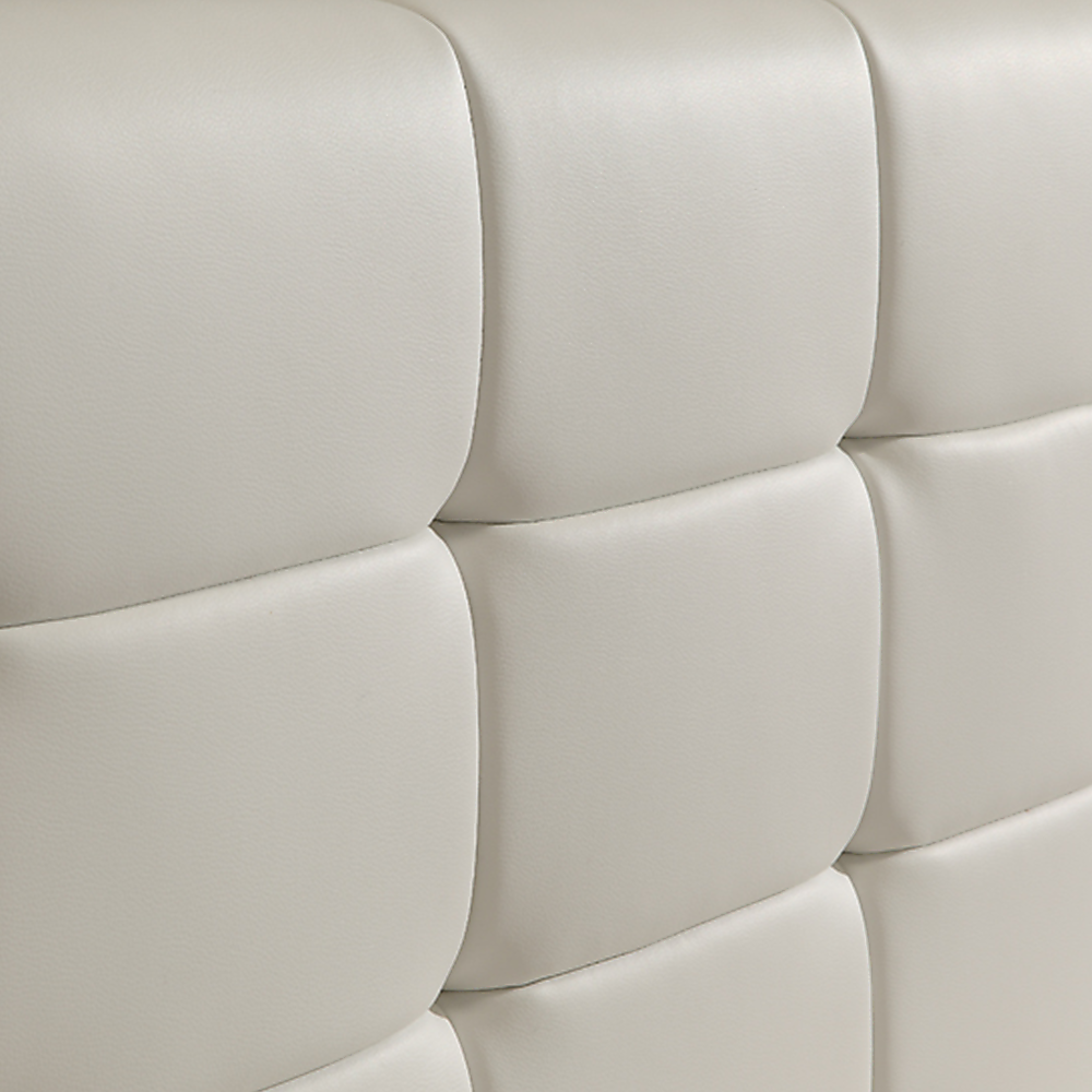 Queen PU Leather Deluxe Bed Frame White V63-761315