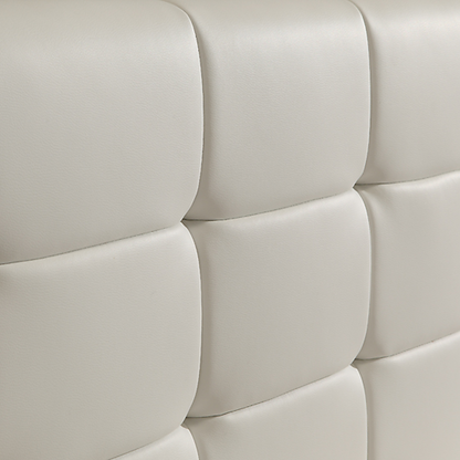 Queen PU Leather Deluxe Bed Frame White V63-761315