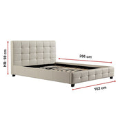 Queen PU Leather Deluxe Bed Frame White V63-761315