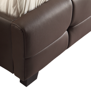 Queen PU Leather Deluxe Bed Frame Brown V63-761325