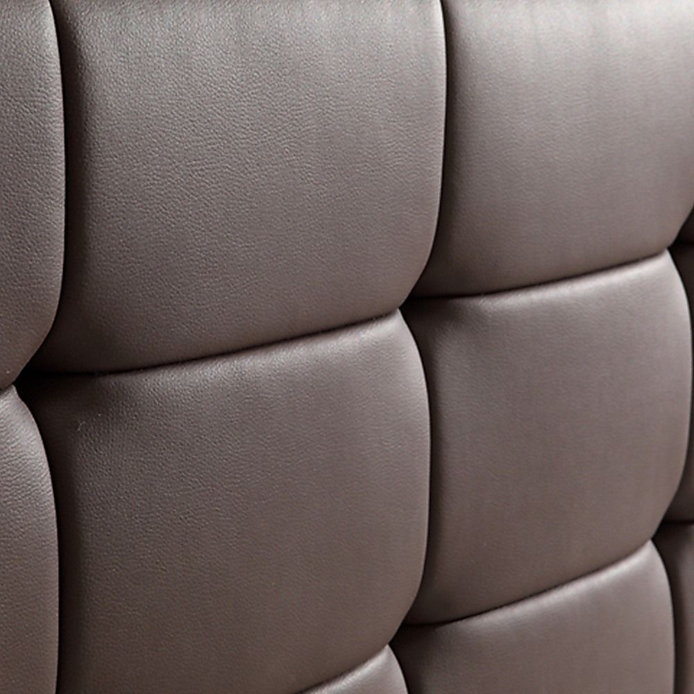 Queen PU Leather Deluxe Bed Frame Brown V63-761325