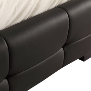 Queen PU Leather Deluxe Bed Frame Black V63-761335