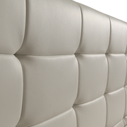 King PU Leather Deluxe Bed Frame White V63-761345