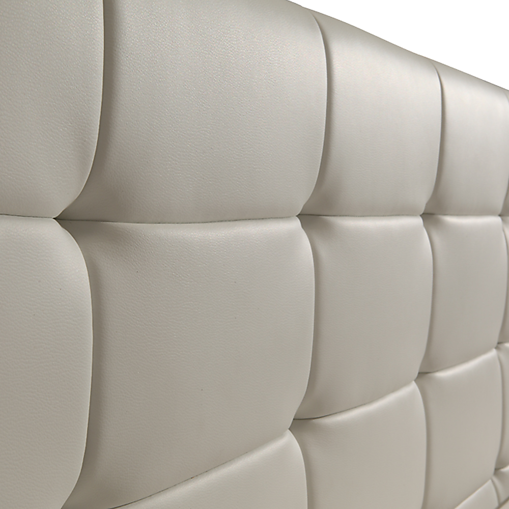 King PU Leather Deluxe Bed Frame White V63-761345