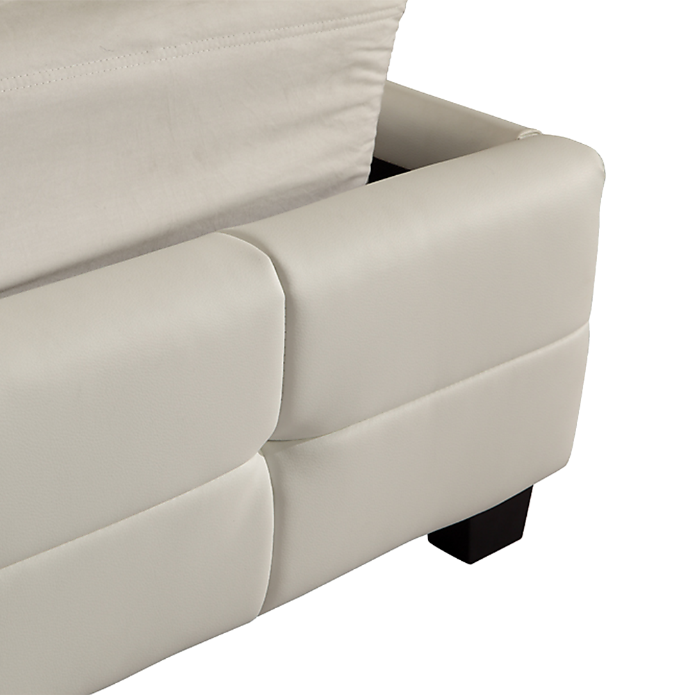 King PU Leather Deluxe Bed Frame White V63-761345