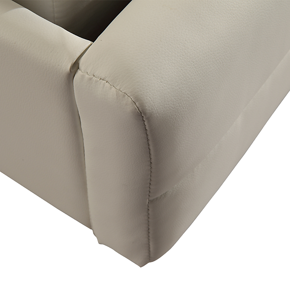 King PU Leather Deluxe Bed Frame White V63-761345
